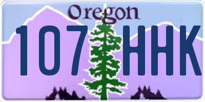 OR license plate 107HHK