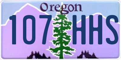 OR license plate 107HHS
