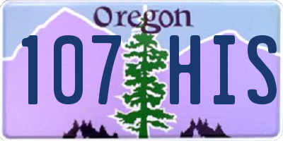 OR license plate 107HIS