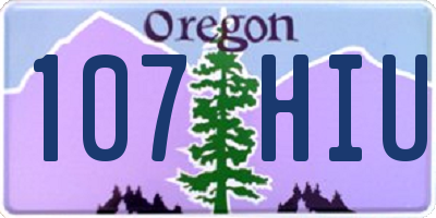 OR license plate 107HIU