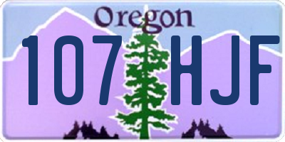 OR license plate 107HJF