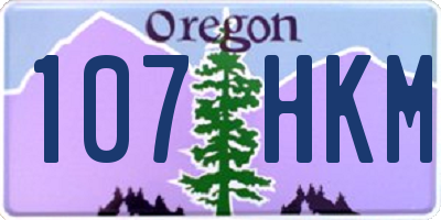 OR license plate 107HKM