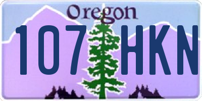 OR license plate 107HKN