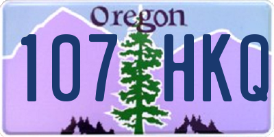 OR license plate 107HKQ