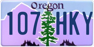 OR license plate 107HKY
