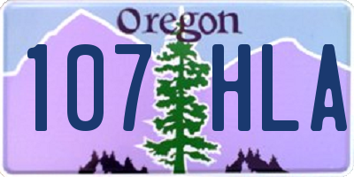 OR license plate 107HLA