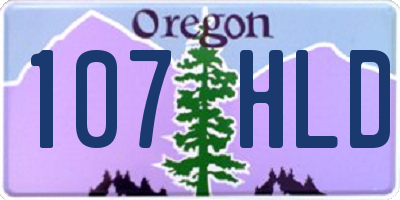 OR license plate 107HLD