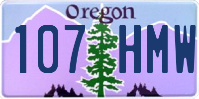 OR license plate 107HMW