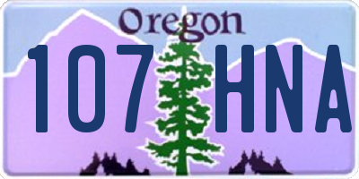 OR license plate 107HNA