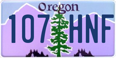 OR license plate 107HNF