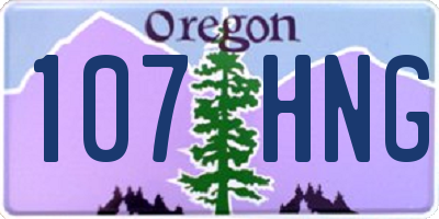 OR license plate 107HNG