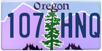 OR license plate 107HNQ