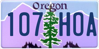 OR license plate 107HOA