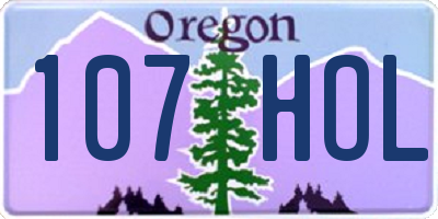 OR license plate 107HOL