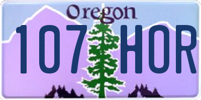OR license plate 107HOR
