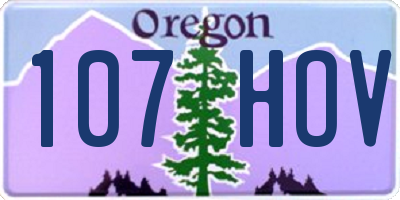 OR license plate 107HOV