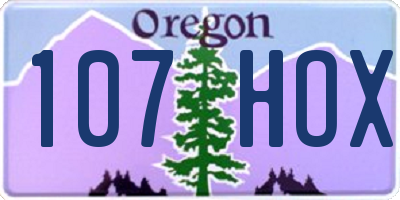 OR license plate 107HOX