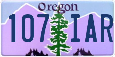 OR license plate 107IAR