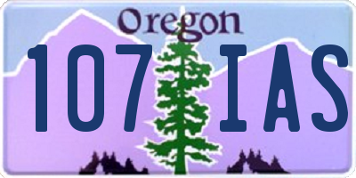 OR license plate 107IAS