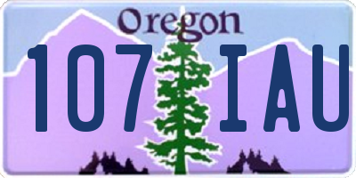 OR license plate 107IAU