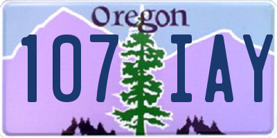 OR license plate 107IAY