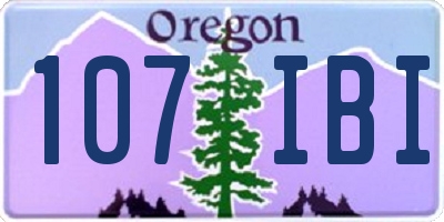 OR license plate 107IBI