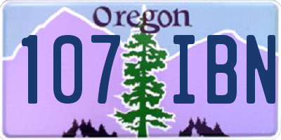 OR license plate 107IBN