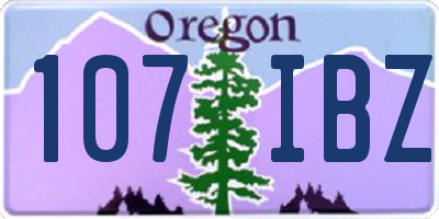 OR license plate 107IBZ
