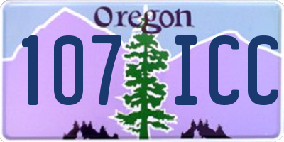 OR license plate 107ICC