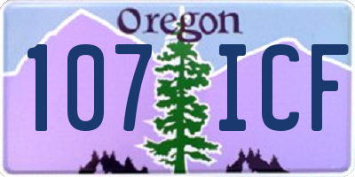 OR license plate 107ICF