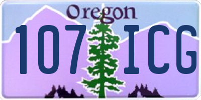 OR license plate 107ICG