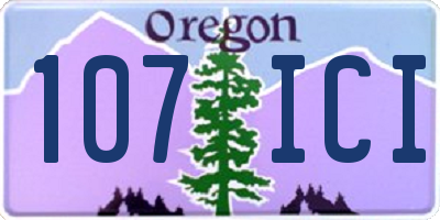OR license plate 107ICI