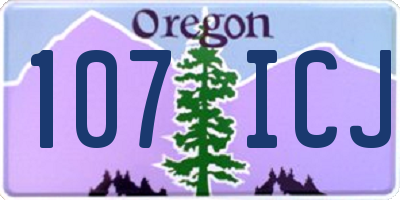 OR license plate 107ICJ