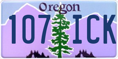 OR license plate 107ICK