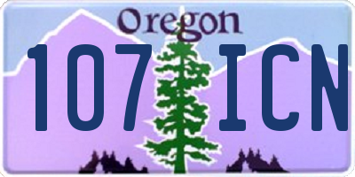 OR license plate 107ICN