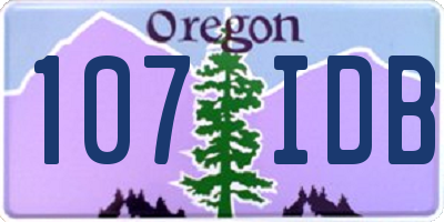 OR license plate 107IDB