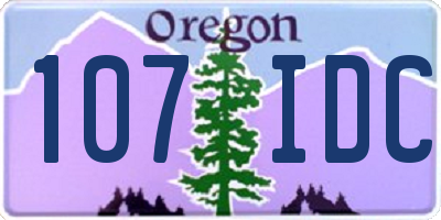 OR license plate 107IDC