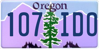 OR license plate 107IDO