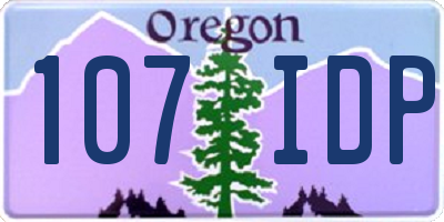 OR license plate 107IDP