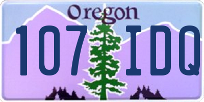 OR license plate 107IDQ