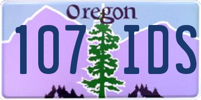 OR license plate 107IDS