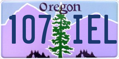 OR license plate 107IEL