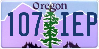 OR license plate 107IEP