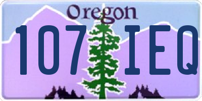 OR license plate 107IEQ