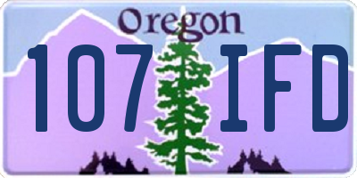 OR license plate 107IFD