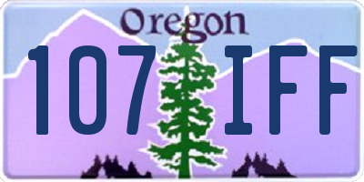 OR license plate 107IFF