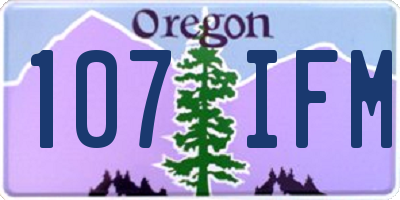 OR license plate 107IFM