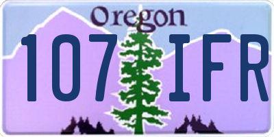 OR license plate 107IFR