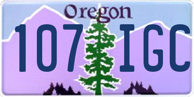 OR license plate 107IGC
