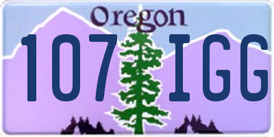 OR license plate 107IGG